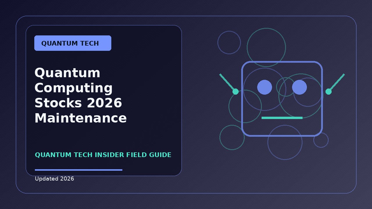 Quantum Computing Stocks 2026 Maintenance Guide: Practical 2026 Guide